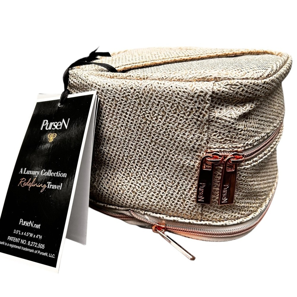 PurseN Tiara Weekender Jewelry Case Travel Organizer Christmas White Elephant - Picture 3 of 7